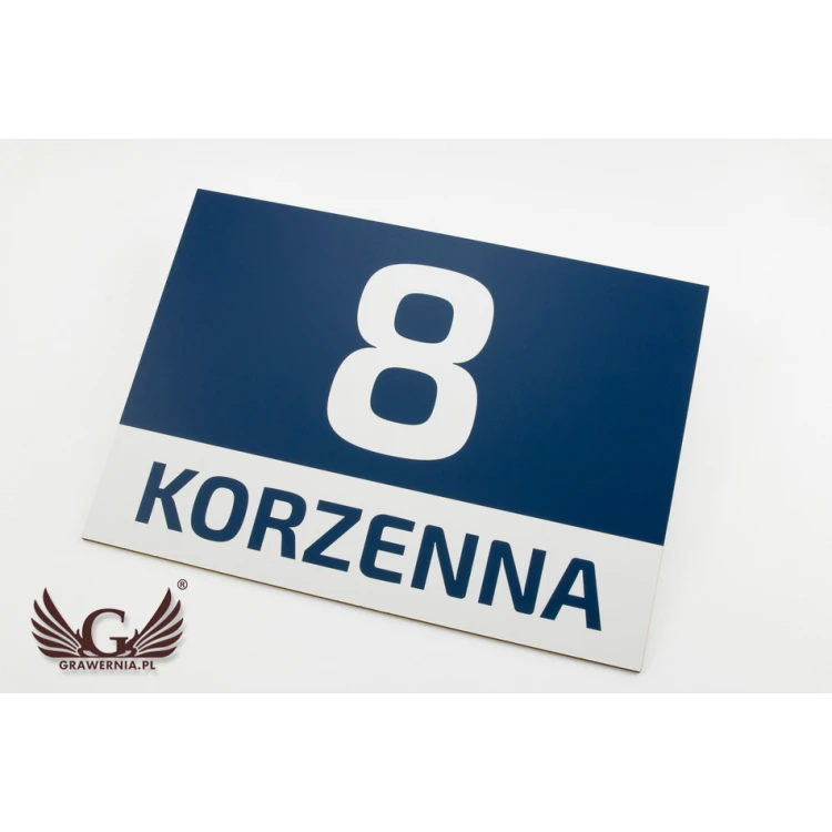 Hausnummer Schild - Größe 295x210mm - PVC - farbiger UV-Druck - TAB052