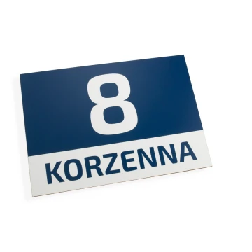 Hausnummer Schild - Größe 295x210mm - PVC - farbiger UV-Druck - TAB052