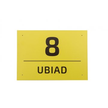 Hausnummer Schild - Größe 295x210mm - PVC - farbiger UV-Druck - TAB075