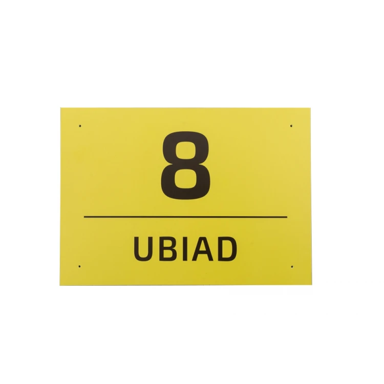 Hausnummer Schild - Größe 295x210mm - PVC - farbiger UV-Druck - TAB075
