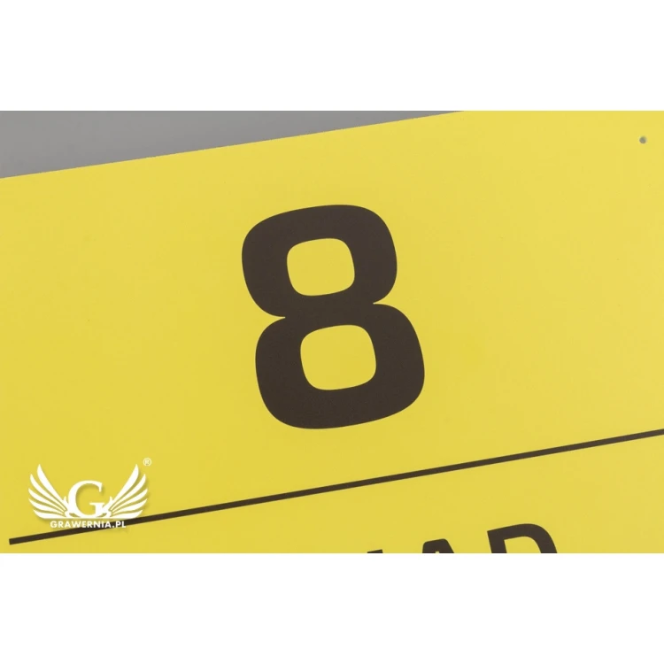 Hausnummer Schild - Größe 295x210mm - PVC - farbiger UV-Druck - TAB075
