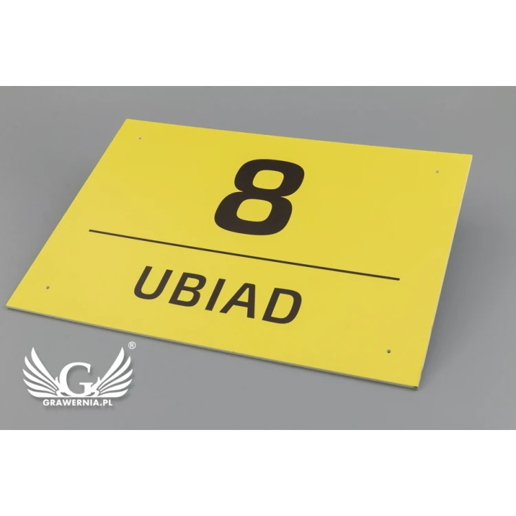 Hausnummer Schild - Größe 295x210mm - PVC - farbiger UV-Druck - TAB075