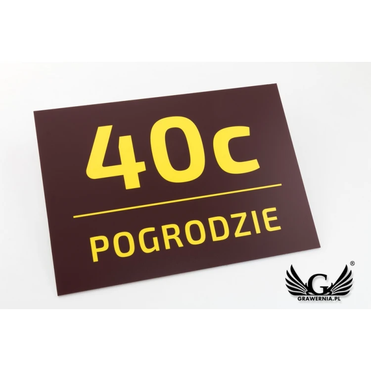 Hausnummer Schild - Größe 295x210mm - PVC - farbiger UV-Druck - TAB073
