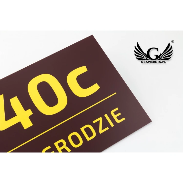 Hausnummer Schild - Größe 295x210mm - PVC - farbiger UV-Druck - TAB073