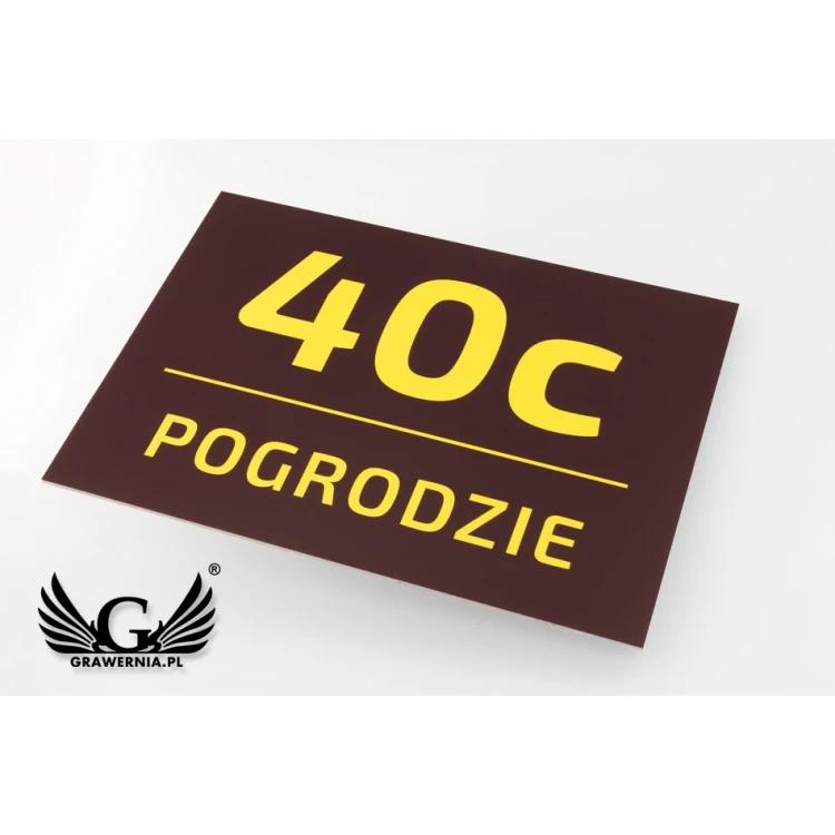 Hausnummer Schild - Größe 295x210mm - PVC - farbiger UV-Druck - TAB073