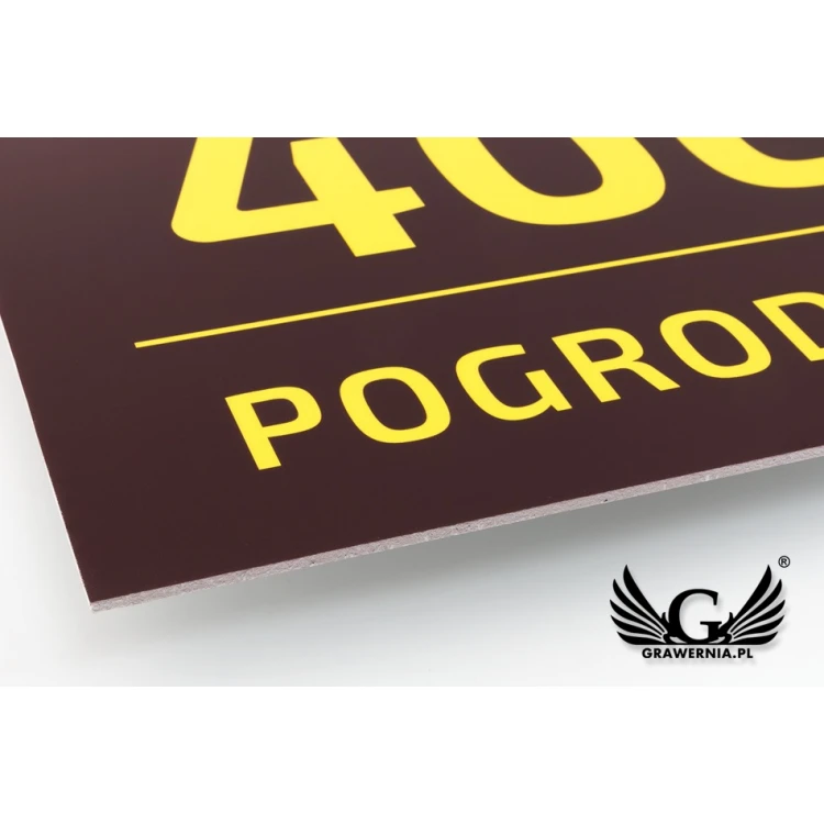Hausnummer Schild - Größe 295x210mm - PVC - farbiger UV-Druck - TAB073
