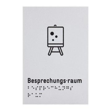 Piktogramm und Braille-Schild - Besprechungsraum - Größe 100x150mm - TAB633