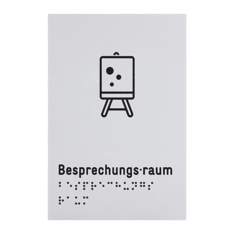 Piktogramm und Braille-Schild - Besprechungsraum - Größe 100x150mm - TAB633