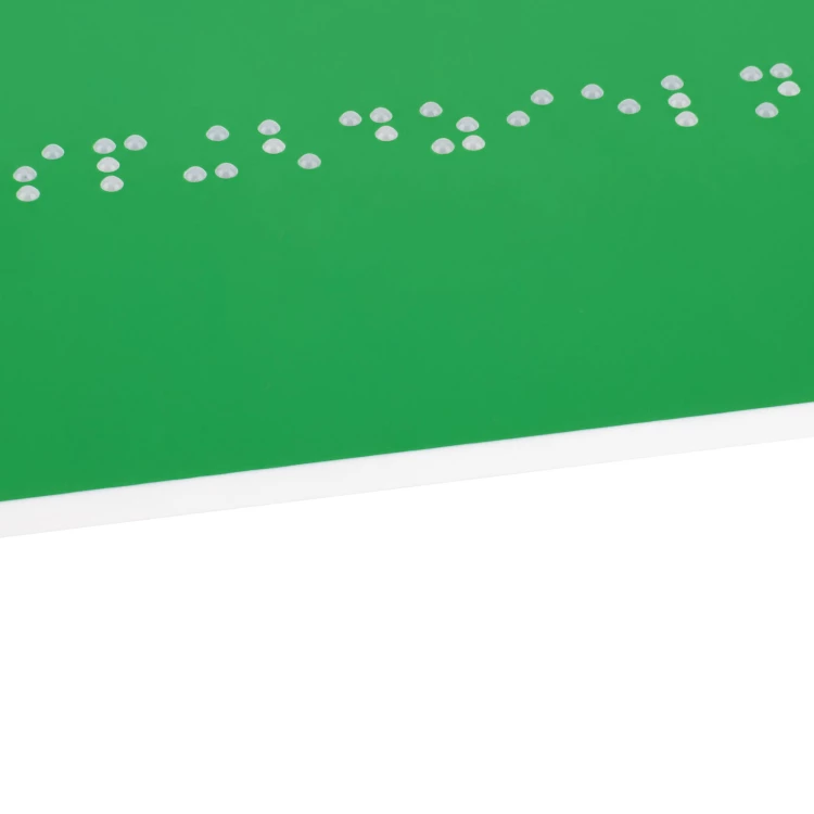 Blindenschrifttafel - grünes Gravurlaminat - Größe 350x200mm - TAB599