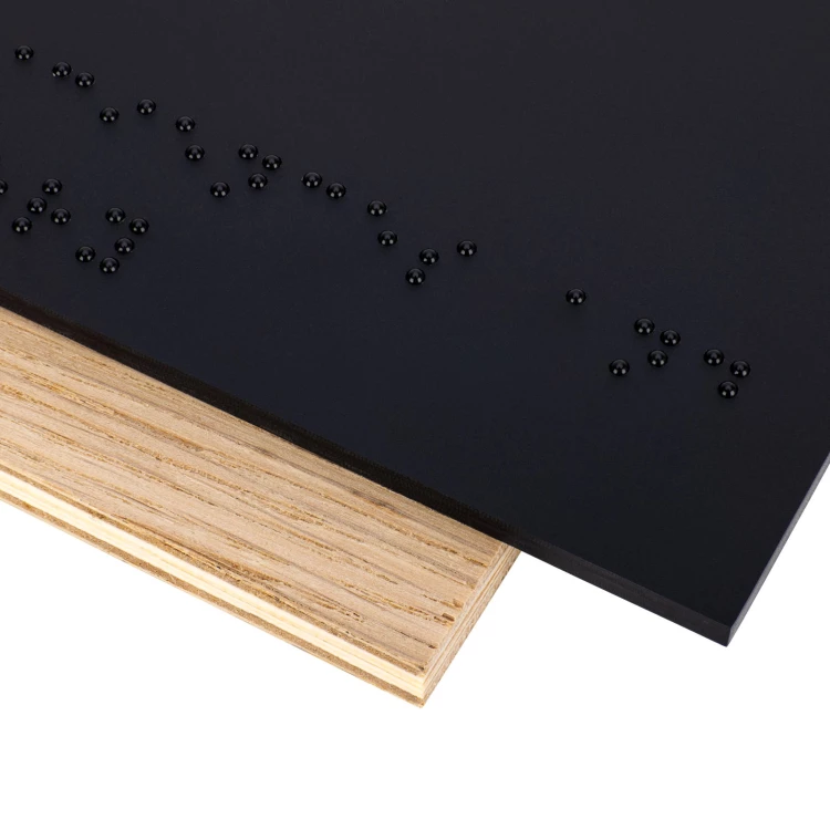 Braille-Schild - Eichenfurnierplatte - Größe 284x170mm - TAB615