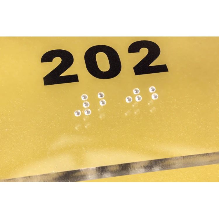 Plexiglasplatte mit Nummerierung und Braille-Schrift - Größe 160x75mm - TAB273