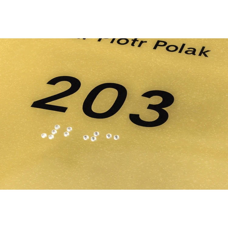 Plexiglas-Tafel mit Nummerierung und Braille-Schrift - Größe 160x200mm - TAB274