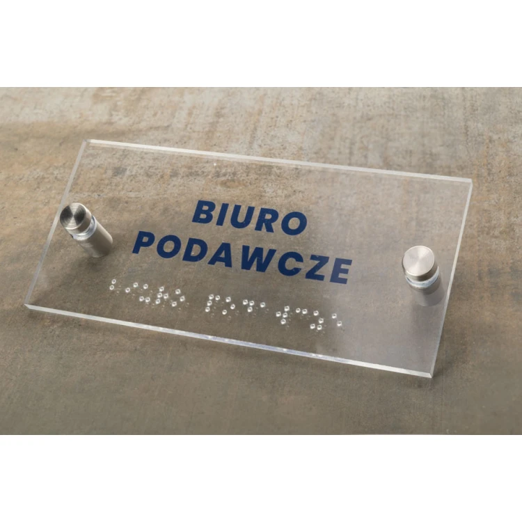 Plexiglas-Tafel mit Nummerierung und Braille-Schrift - Größe 160x75mm - TAB427