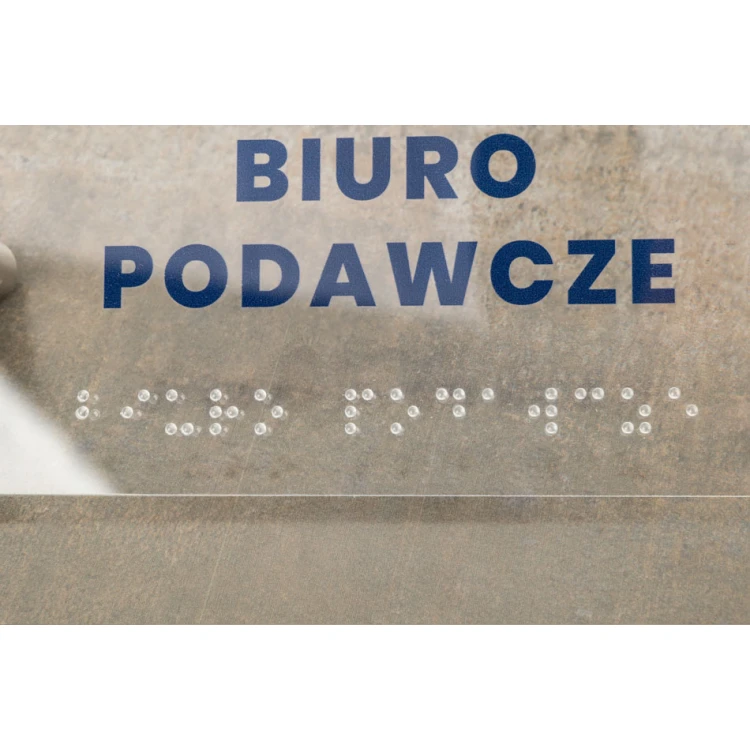 Plexiglas-Tafel mit Nummerierung und Braille-Schrift - Größe 160x75mm - TAB427