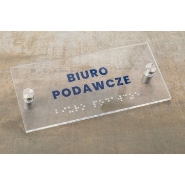 Plexiglas-Tafel mit Nummerierung und Braille-Schrift - Größe 160x75mm - TAB427