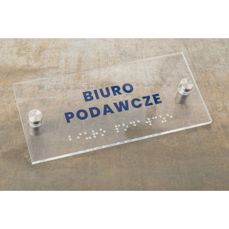 Plexiglas-Tafel mit Nummerierung und Braille-Schrift - Größe 160x75mm - TAB427