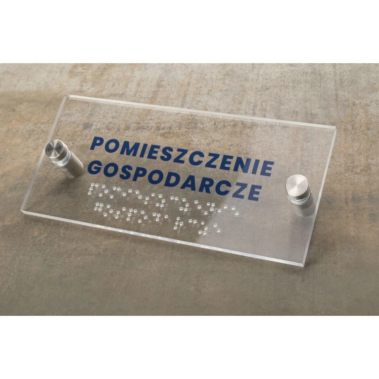 Plexiglas-Tafel mit Nummerierung und Braille-Schrift - Größe 160x75mm - TAB428