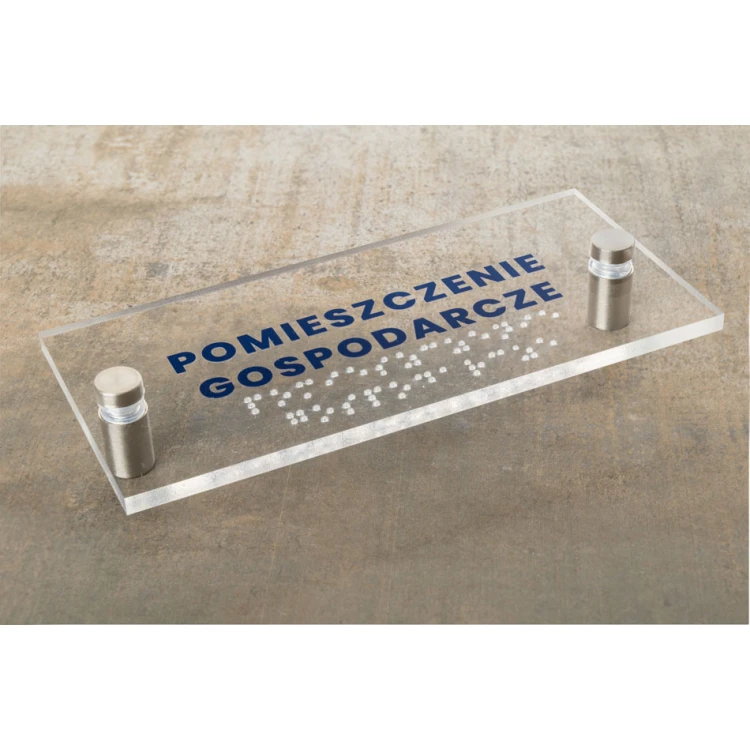 Plexiglas-Tafel mit Nummerierung und Braille-Schrift - Größe 160x75mm - TAB428