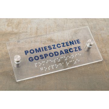 Plexiglas-Tafel mit Nummerierung und Braille-Schrift - Größe 160x75mm - TAB428