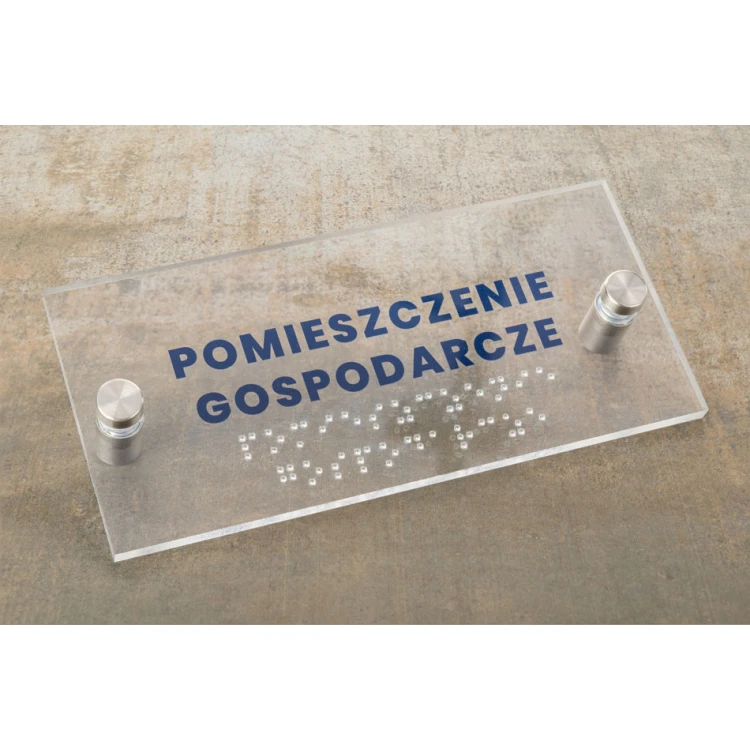 Plexiglas-Tafel mit Nummerierung und Braille-Schrift - Größe 160x75mm - TAB428