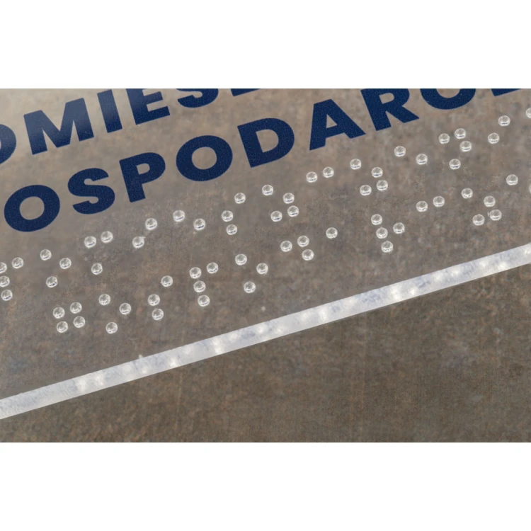 Plexiglas-Tafel mit Nummerierung und Braille-Schrift - Größe 160x75mm - TAB428