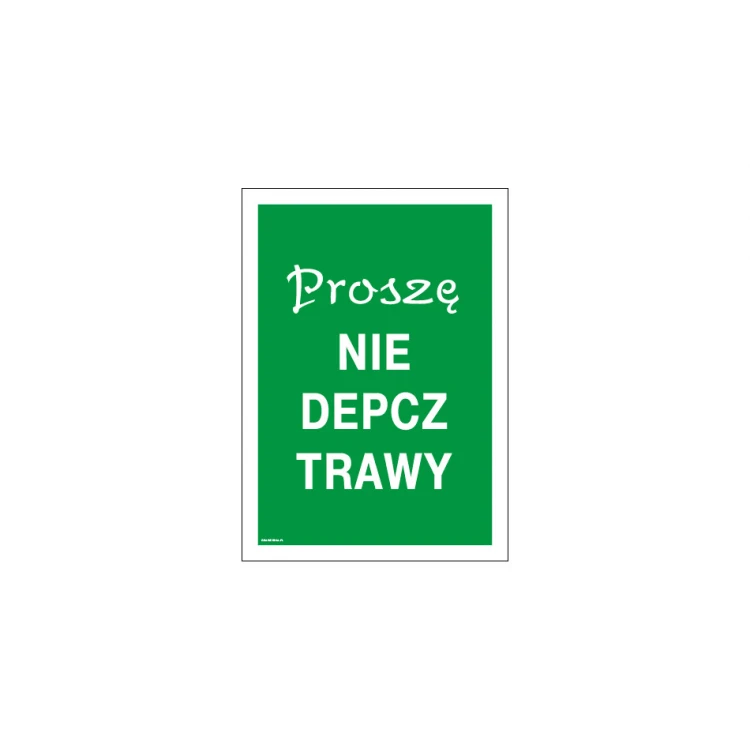 Schild "Betreten des Rasens verboten" - Größe 250x350mm - PVC - farbiger UV-Druck - TAB144