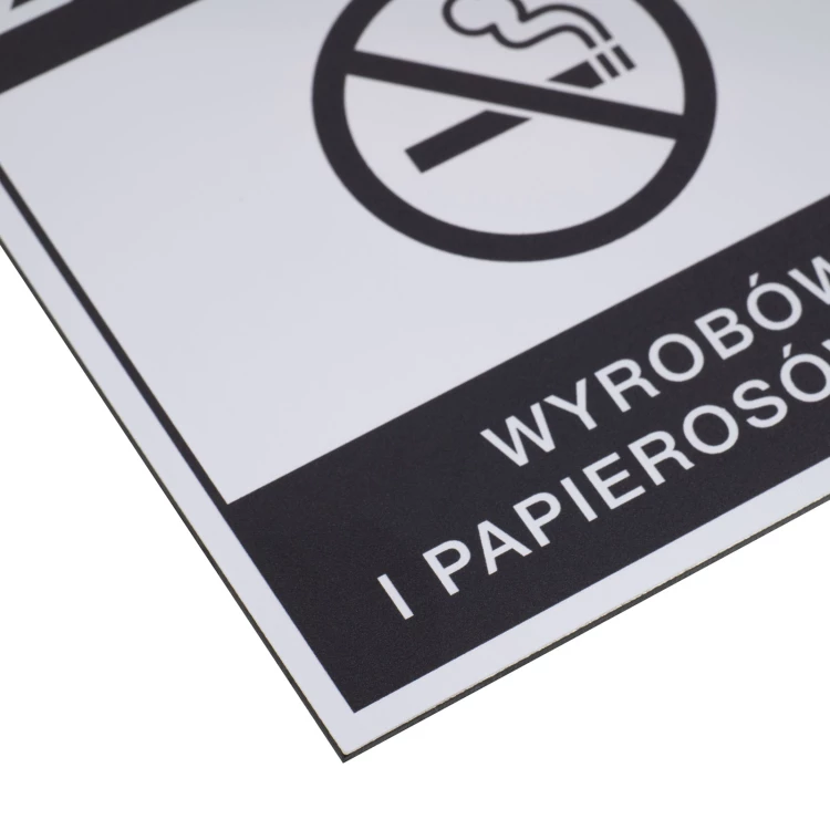 Silbernes Nichtraucherschild - UV-Druck - Abmessungen 160x110mm - Z013