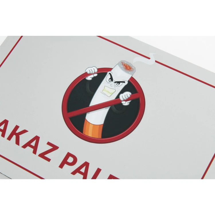 Schild - Rauchen verboten - Größe 210x148mm (A5) - DIBOND MATT 3mm - UV-Druck