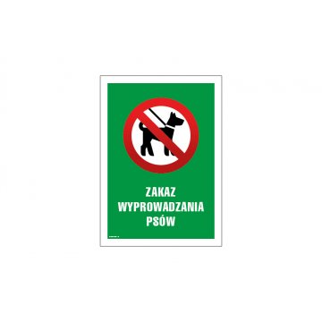 Warnschild Verbot Hunde auszuführen - Größe 250x350mm - PVC - farbiger UV-Druck - TAB152