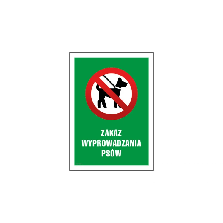 Warnschild Verbot Hunde auszuführen - Größe 250x350mm - PVC - farbiger UV-Druck - TAB152