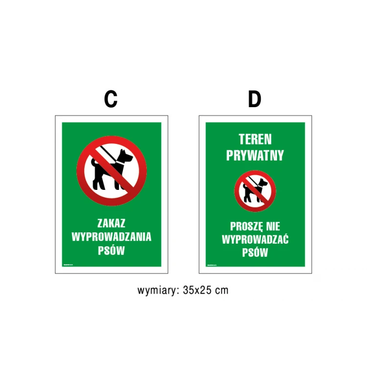 Warnschild Verbot Hunde auszuführen - Größe 250x350mm - PVC - farbiger UV-Druck - TAB152