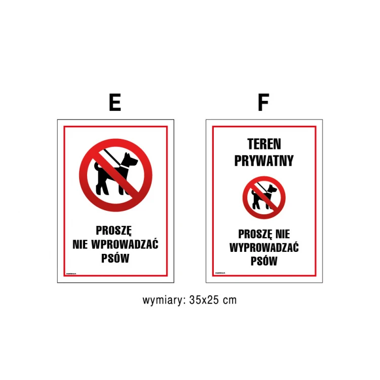 Warnschild Verbot Hunde auszuführen - Größe 250x350mm - PVC - farbiger UV-Druck - TAB152