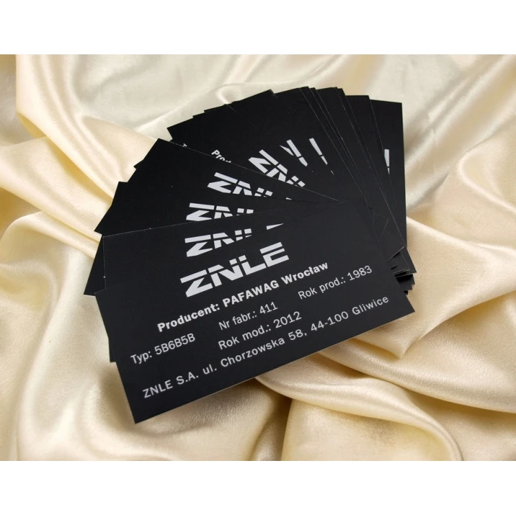 Typenschild - schwarz eloxiertes Aluminium 140x70mm