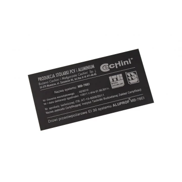 Typenschild - schwarz eloxiertes Aluminium 100x50mm