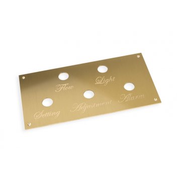 Typenschild für Maschinen und Geräte aus Messing - Abm.162x82mm - TZN047