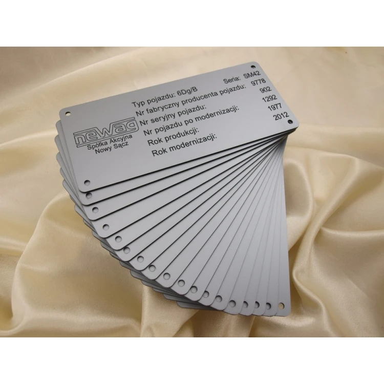 Silbernes Typenschild G&S - Abmessungen: 180x80mm