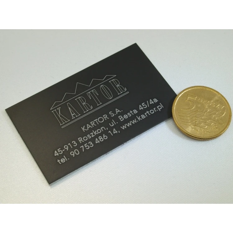 Typenschilder aus eloxiertem Aluminium - Abmessungen: 65x35mm