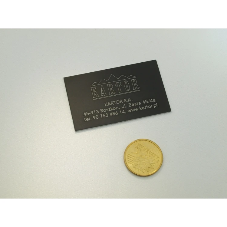 Typenschilder aus eloxiertem Aluminium - Abmessungen: 65x35mm