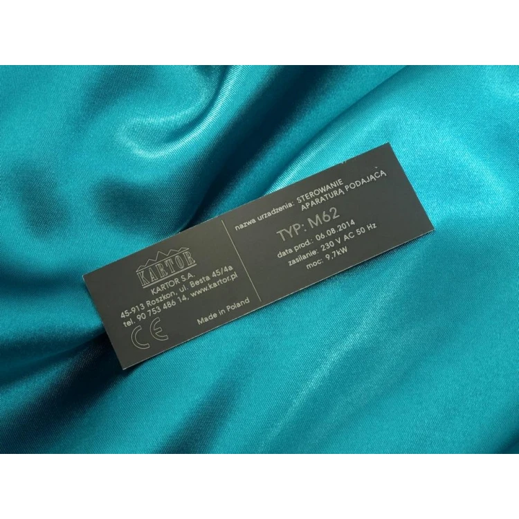 Typenschilder aus eloxiertem Aluminium - Abmessungen: 100x30mm