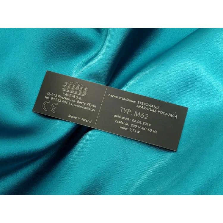 Typenschilder aus eloxiertem Aluminium - Abmessungen: 100x30mm