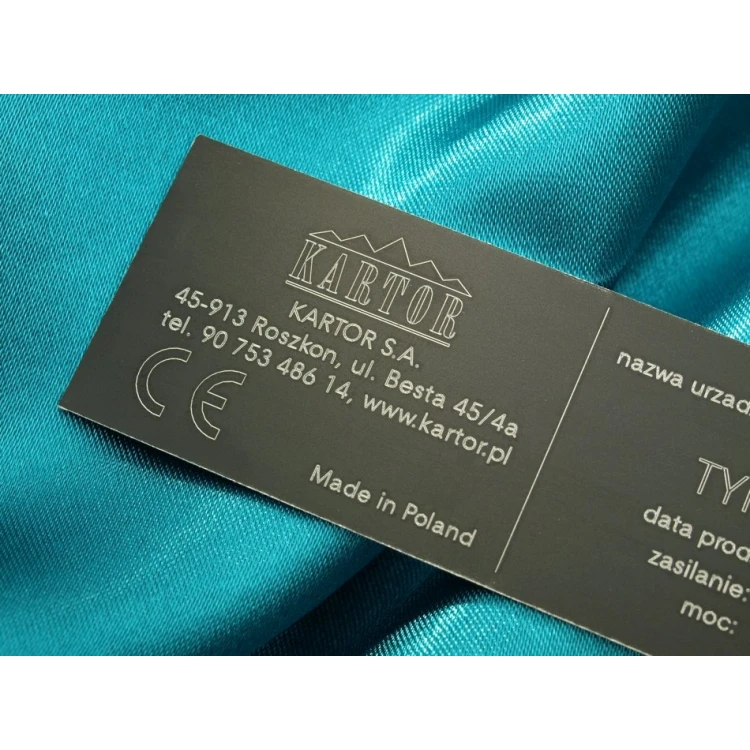 Typenschilder aus eloxiertem Aluminium - Abmessungen: 100x30mm