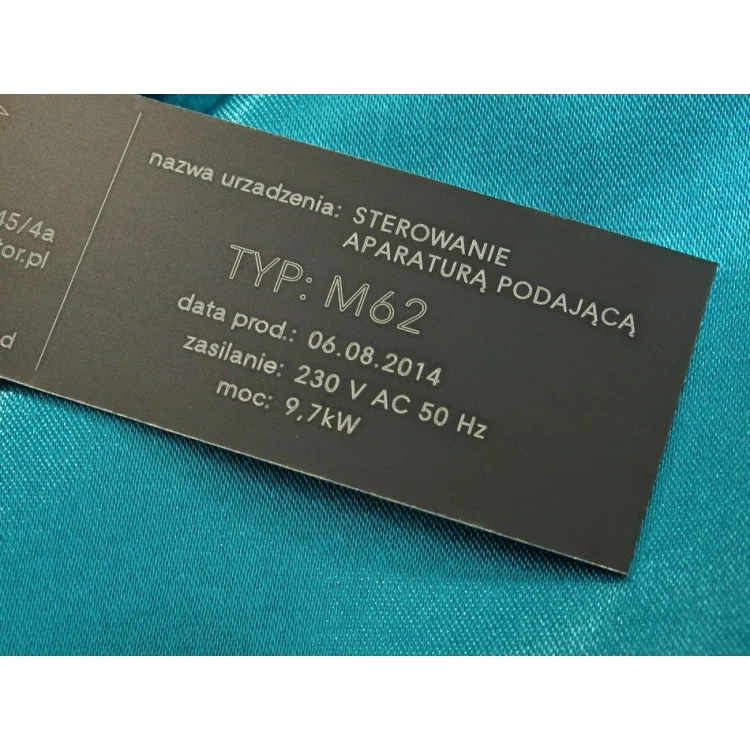 Typenschilder aus eloxiertem Aluminium - Abmessungen: 100x30mm