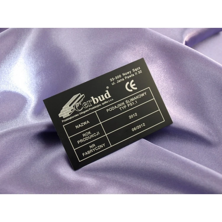 Aluminium Typenschild - Abmessung: 90x60mm