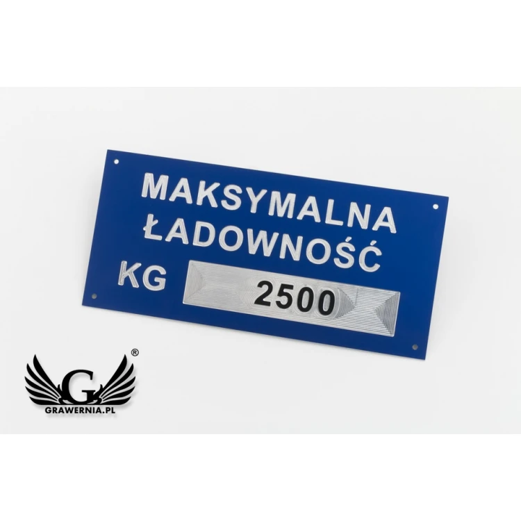 Aluminium Typenschild - Multicolor - CNC Gravur - Abmessungen: 150x70mm - TZN035