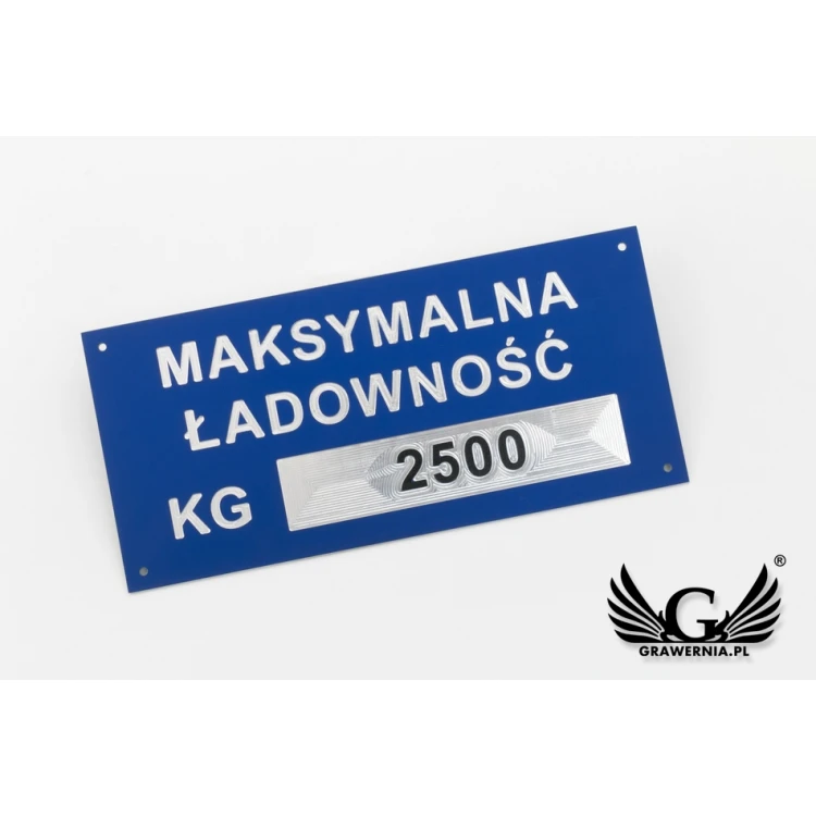 Aluminium Typenschild - Multicolor - CNC Gravur - Abmessungen: 150x70mm - TZN035