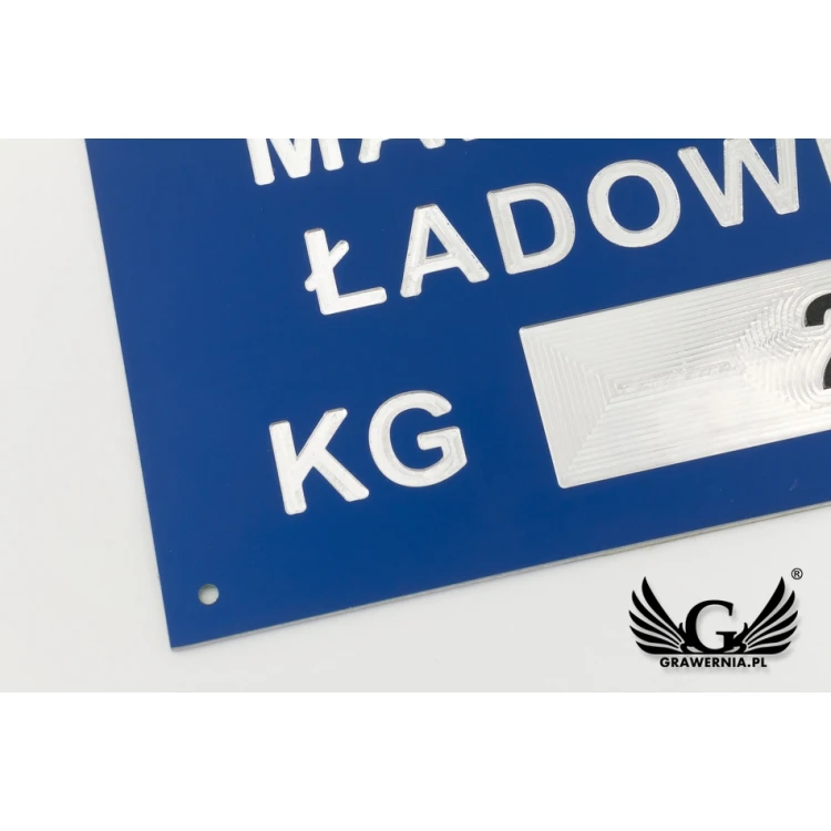 Aluminium Typenschild - Multicolor - CNC Gravur - Abmessungen: 150x70mm - TZN035