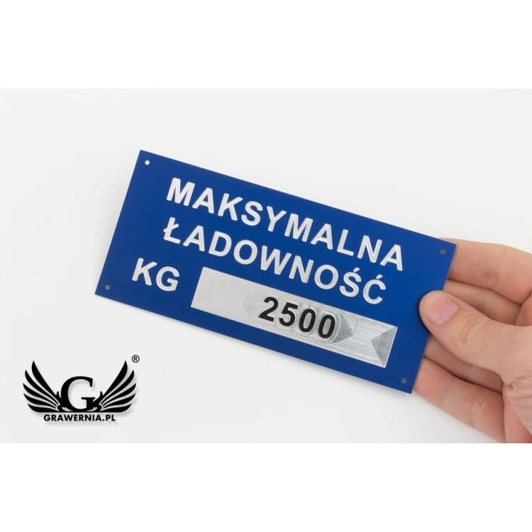 Aluminium Typenschild - Multicolor - CNC Gravur - Abmessungen: 150x70mm - TZN035