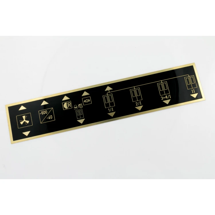 Messingbeschichtete Typenschild mit CNC-Gravur - Abmessungen: 287x57mm - TZN045