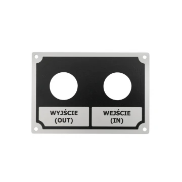Namensschild aus silbernem Aluminium - CNC-Gravur und UV-Druck - Abmessungen: 130x90mm - TZN036