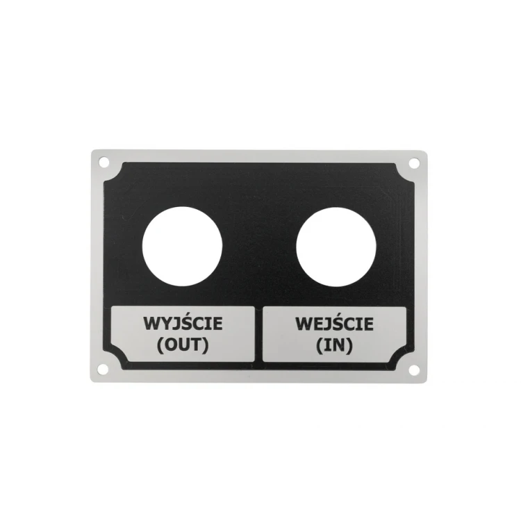 Namensschild aus silbernem Aluminium - CNC-Gravur und UV-Druck - Abmessungen: 130x90mm - TZN036